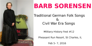 Barb Sorensen performs at Military History Fest 2016